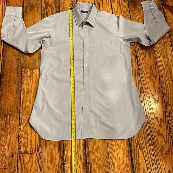 NWOT🤩 J MICHAELS CLOTHIERS CUSTOM BLUE BUTTON UP DRESS SHIRT WITH SPREAD COLLAR - Picture 5 of 8